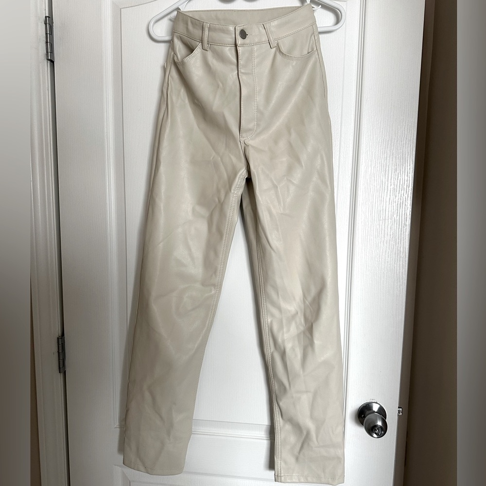 Lined. Leather pants